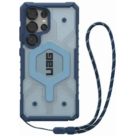 Чехол + ремешок UAG Pathfinder Clear с MagSafe для Samsung Galaxy S25 Ultra, Blues Case + Blues Lanyard, синий